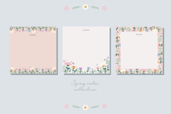 Download Spring Cute Letters Memo Pad Notes - Spring Collection