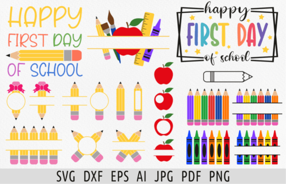 Download School Supplies Svg, Apple Svg, Pencil Svg - School Collection