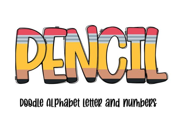 Download Pencil Doodle Alphabet School PNG - School Collection