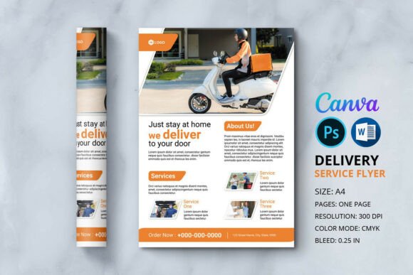 Download Delivery Service Flyer Template - Premium Bundle