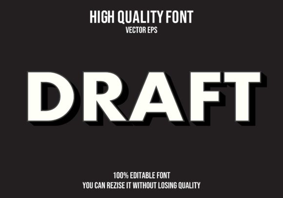 Download Draft Vector Text Effect Fully Editable - Draft Collection