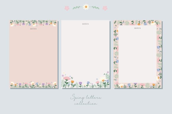 Download Spring Cute Letters and Notes Template - Spring Collection
