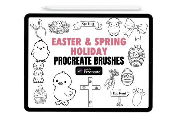 Download Easter &amp; Spring Holiday Procreate Stamps - Spring Collection