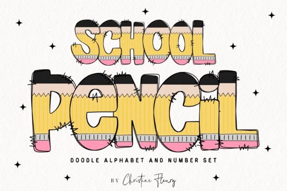 Download Pencil Doodle Alphabet School PNG - School Collection